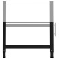 vidaXL Estructura de banco de trabajo 2 uds metal 85x(69-95,5)cm negro