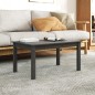 vidaXL Mesa de centro madera maciza de pino gris 80x50x40 cm