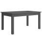 vidaXL Mesa de centro madera maciza de pino gris 80x50x40 cm