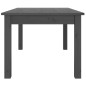 vidaXL Mesa de centro madera maciza de pino gris 80x50x40 cm
