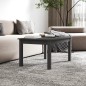 vidaXL Mesa de centro madera maciza de pino gris 80x50x40 cm