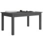vidaXL Mesa de centro madera maciza de pino gris 80x50x40 cm