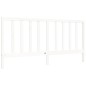 vidaXL Estructura cama de matrimonio con cabecero madera maciza blanco