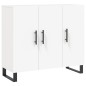 vidaXL Aparador de madera de ingeniería blanco 90x34x80 cm vidaXL Aparador de madera de ingeniería blanco 90x34x80 cm