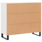 vidaXL Aparador de madera de ingeniería blanco 90x34x80 cm vidaXL Aparador de madera de ingeniería blanco 90x34x80 cm