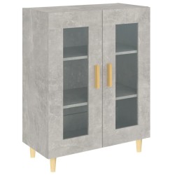 vidaXL Aparador de madera de ingeniería gris hormigón 69,5x34x90 cm