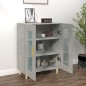 vidaXL Aparador de madera de ingeniería gris hormigón 69,5x34x90 cm