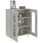 vidaXL Aparador de madera de ingeniería gris hormigón 69,5x34x90 cm