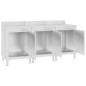 vidaXL Mesa de trabajo comercial mueble acero inoxidable 180x60x96 cm vidaXL Mesa de trabajo comercial mueble acero inoxidable 180x60x96 cm