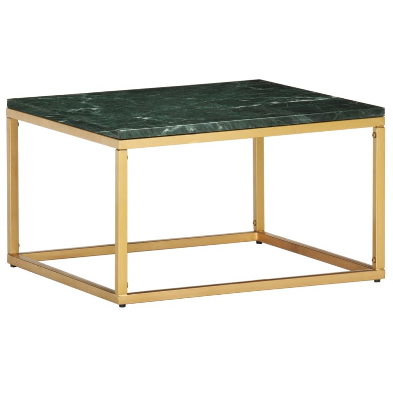 vidaXL Mesa de centro piedra real textura de mármol verde 60x60x35 cm vidaXL Mesa de centro piedra real textura de mármol verde 60x60x35 cm