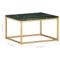 vidaXL Mesa de centro piedra real textura de mármol verde 60x60x35 cm vidaXL Mesa de centro piedra real textura de mármol verde 60x60x35 cm