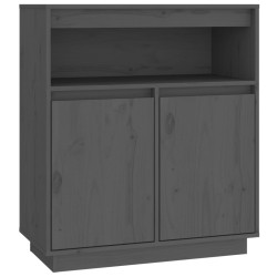 vidaXL Aparador de madera maciza de pino gris 70x34x80 cm