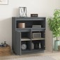 vidaXL Aparador de madera maciza de pino gris 70x34x80 cm vidaXL Aparador de madera maciza de pino gris 70x34x80 cm