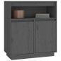 vidaXL Aparador de madera maciza de pino gris 70x34x80 cm vidaXL Aparador de madera maciza de pino gris 70x34x80 cm