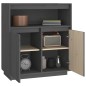 vidaXL Aparador de madera maciza de pino gris 70x34x80 cm vidaXL Aparador de madera maciza de pino gris 70x34x80 cm