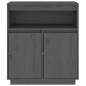 vidaXL Aparador de madera maciza de pino gris 70x34x80 cm vidaXL Aparador de madera maciza de pino gris 70x34x80 cm