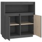 vidaXL Aparador de madera maciza de pino gris 70x34x80 cm vidaXL Aparador de madera maciza de pino gris 70x34x80 cm