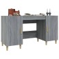 vidaXL Escritorio de madera contrachapada gris Sonoma 140x50x75 cm vidaXL Escritorio de madera contrachapada gris Sonoma 140x50x75 cm