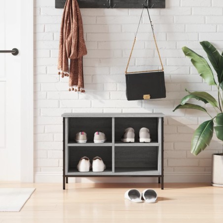 vidaXL Zapatero madera de ingeniería gris Sonoma 69x35x50 cm