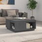 vidaXL Mesa de centro de madera maciza de pino gris 80x81x36,5 cm vidaXL Mesa de centro de madera maciza de pino gris 80x81x36,5 cm
