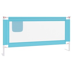 vidaXL Barandilla de seguridad cama de niño azul tela 180x25 cm