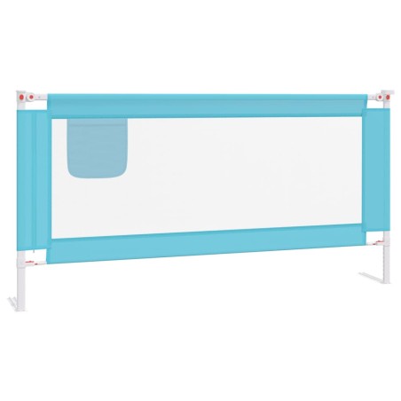 vidaXL Barandilla de seguridad cama de niño azul tela 180x25 cm