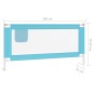 vidaXL Barandilla de seguridad cama de niño azul tela 180x25 cm vidaXL Barandilla de seguridad cama de niño azul tela 180x25 cm