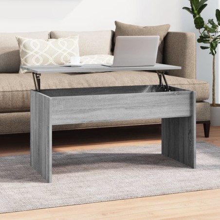 vidaXL Mesa de centro madera contrachapada gris Sonoma 102x50,5x52,5cm