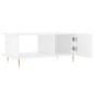 vidaXL Mesa de centro madera contrachapada blanco brillo 90x50x40 cm vidaXL Mesa de centro madera contrachapada blanco brillo 90x50x40 cm