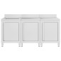vidaXL Fregadero de cocina profesional acero inoxidable 180x60x96 cm vidaXL Fregadero de cocina profesional acero inoxidable 180x60x96 cm