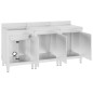 vidaXL Fregadero de cocina profesional acero inoxidable 180x60x96 cm vidaXL Fregadero de cocina profesional acero inoxidable 180x60x96 cm