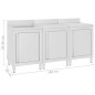 vidaXL Fregadero de cocina profesional acero inoxidable 180x60x96 cm vidaXL Fregadero de cocina profesional acero inoxidable 180x60x96 cm