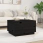 vidaXL Mesa de centro de madera maciza de pino negro 60x50x35 cm vidaXL Mesa de centro de madera maciza de pino negro 60x50x35 cm