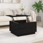 vidaXL Mesa de centro de madera maciza de pino negro 60x50x35 cm vidaXL Mesa de centro de madera maciza de pino negro 60x50x35 cm