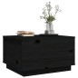 vidaXL Mesa de centro de madera maciza de pino negro 60x50x35 cm vidaXL Mesa de centro de madera maciza de pino negro 60x50x35 cm