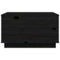 vidaXL Mesa de centro de madera maciza de pino negro 60x50x35 cm vidaXL Mesa de centro de madera maciza de pino negro 60x50x35 cm