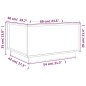 vidaXL Mesa de centro de madera maciza de pino negro 60x50x35 cm vidaXL Mesa de centro de madera maciza de pino negro 60x50x35 cm