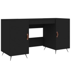 vidaXL Escritorio madera de ingeniería negro 140x50x75 cm