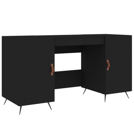 vidaXL Escritorio madera de ingeniería negro 140x50x75 cm