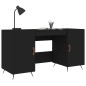 vidaXL Escritorio madera de ingeniería negro 140x50x75 cm vidaXL Escritorio madera de ingeniería negro 140x50x75 cm