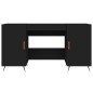 vidaXL Escritorio madera de ingeniería negro 140x50x75 cm vidaXL Escritorio madera de ingeniería negro 140x50x75 cm