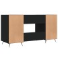 vidaXL Escritorio madera de ingeniería negro 140x50x75 cm vidaXL Escritorio madera de ingeniería negro 140x50x75 cm