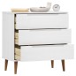 vidaXL Mesita de noche MOLDE madera maciza de pino blanca 80x40x80 cm vidaXL Mesita de noche MOLDE madera maciza de pino blanca 80x40x80 cm