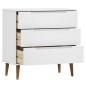vidaXL Mesita de noche MOLDE madera maciza de pino blanca 80x40x80 cm vidaXL Mesita de noche MOLDE madera maciza de pino blanca 80x40x80 cm