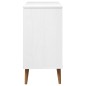 vidaXL Mesita de noche MOLDE madera maciza de pino blanca 80x40x80 cm vidaXL Mesita de noche MOLDE madera maciza de pino blanca 80x40x80 cm