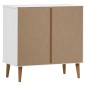 vidaXL Mesita de noche MOLDE madera maciza de pino blanca 80x40x80 cm vidaXL Mesita de noche MOLDE madera maciza de pino blanca 80x40x80 cm