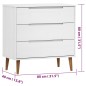 vidaXL Mesita de noche MOLDE madera maciza de pino blanca 80x40x80 cm vidaXL Mesita de noche MOLDE madera maciza de pino blanca 80x40x80 cm