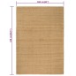 vidaXL Alfombra rectangular yute natural 160x230 cm vidaXL Alfombra rectangular yute natural 160x230 cm