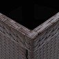 vidaXL Muebles de jardín 3 piezas ratán sintético y vidrio marrón vidaXL Muebles de jardín 3 piezas ratán sintético y vidrio marrón