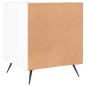 vidaXL Mesita de noche madera de ingeniería blanco brillo 40x40x50 cm vidaXL Mesita de noche madera de ingeniería blanco brillo 40x40x50 cm